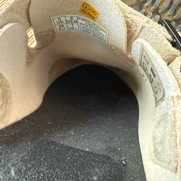 Dr. Martens Beige Mules with Black Sole - Picture 6 of 8